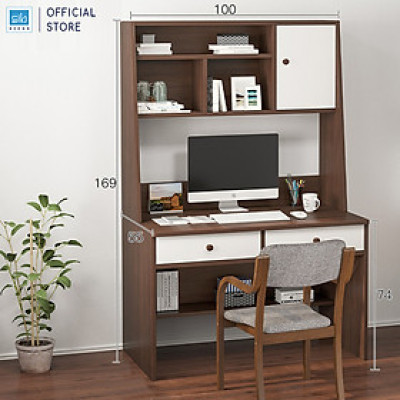 Bàn Học, Làm Việc Với Thiết Kế Đơn Giản Kèm Kệ Sách Nhiều Ngăn SIB Decor (Không Gồm Ghế) BLV13