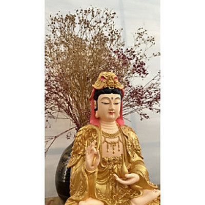 Tượng Phật Bà Quan Âm ngồi 37cm