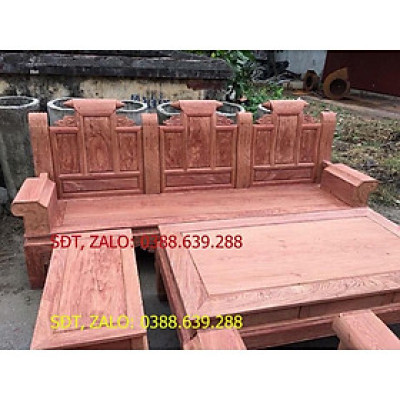 bộ bàn ghế phòng khách âu á tay hộp gỗ hương đá tay 12