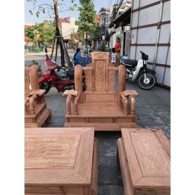 Bộ bàn ghế tần thủy hoàng - Đồ Gỗ Bình Long 0388639288