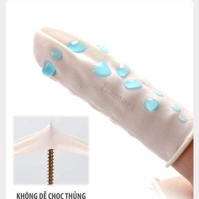 Túi 100 Bao Ngón Tay Cao Su Bọc Bảo Vệ Đầu Ngón Tay Chống Mài Mòn Bụi Bẩn Bảo Hộ Lao Động