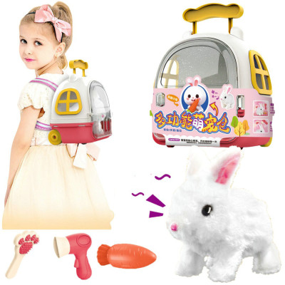 Đồ Chơi Chăm Sóc Thú Cưng, Lồng Thỏ Bông, Có Âm Thanh Vui Nhộn