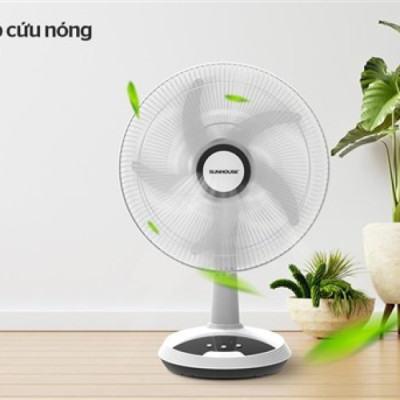 Quạt sạc tích điện Sunhouse SHD7223 lên đến 16h - Hàng chính hãng