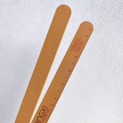 Dũa Nâu Da Bò Cao Cấp Có Kẻ Vạch Loại Dày Nhiều Form Vuông, Thẳng, Bầu, Thoi Dũa DINGXI Có Thước Đo Làm Nail Chuyên Nghiệp, Độ Nhám Tốt Dũa Thường