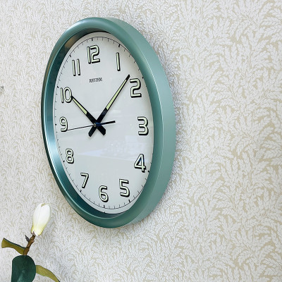 Đồng hồ treo tường Nhật Bản Rhythm CMG805NR05 Kt 42.0 x 4.0cm, 1.4kg Vỏ nhựa. Dùng Pin.