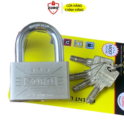 Ổ khóa ZORO size đại 7 phân chìa muỗng càng ngắn thép hardened, khóa bấm công nghệ mỹ