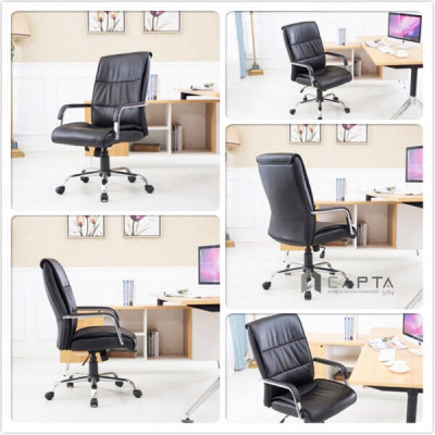 Ghế nhân viên lưng trung nệm simili cao cấp CE4422-P Nội thất Capta