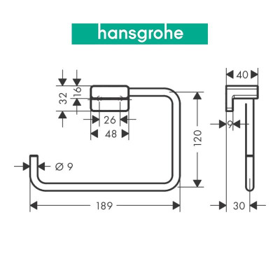 Vòng treo khăn hansgrohe AddStoris 41754