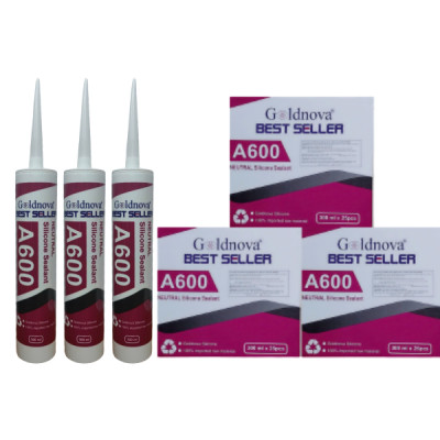 Keo Silicone A600-25 Lon; Hộp=25 Lon/300ml; Đủ Màu Sắc
