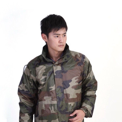 Áo mưa bộ nam nữ 2XL dưới 65kg , vải dù ,chống thấm nước họa tiết lính rằn ri cao cấp có túi đựng sang trọng