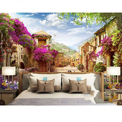 Tranh dán tương 3d phố cổ PC48