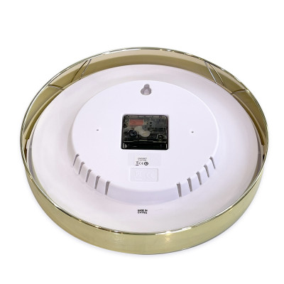 Đồng hồ treo tường Nhật Bản Rhythm CMG607NR65. Kt 30.0 x 4.7cm, 750g. vỏ kim loại. Dùng Pin