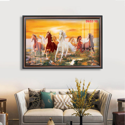 D602 01 Tranh kính Bát mã phi nước đại ( được chọn mẫu)