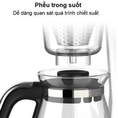 Máy pha cà phê, pha trà tự động Drip thương hiệu HiBREW H12 - Dung tích 750ml - Công suất 700W - Hàng chính hãng