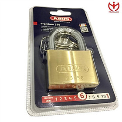 Ổ khóa ABUS 65/50 thân đồng rộng 50mm 4 chìa răng cưa - MSOFT