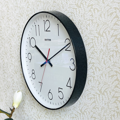 Đồng hồ treo tường Nhật Bản Rhythm CMG602NR02 – Kt 36.0 x 4.2cm, Vỏ nhựa, Dùng Pin.