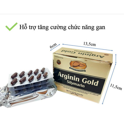 Arginin Gold Silymarin Đại Uy (Hộp 6 vỉ x 10 viên nang mềm)