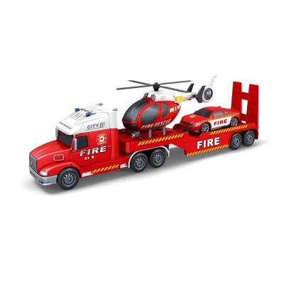 Đồ chơi - TOYSTAR - 666-67E Mô hình đồ chơi xe cứu hỏa thành phố tỉ lệ 1:12 có đèn và âm thanh (KT 57x12x18.5cm)