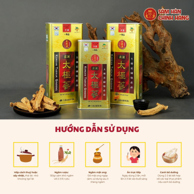 Thái cực sâm củ khô (Thiên Sâm) 600gram số 30 (30 củ) – Daedong