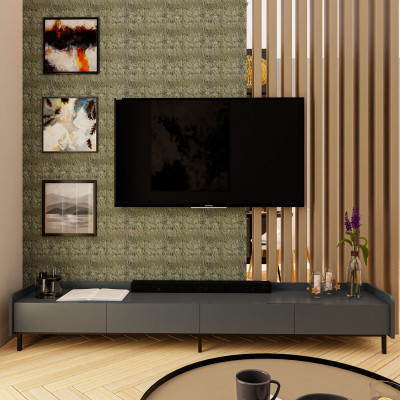 [Happy Home Furniture] LAVIA, Kệ TV 4 ngăn kéo - chân sắt, 220cm x 40cm x 34cm ( DxRxC), KTV_045
