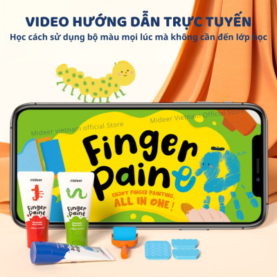 Finger Paint Mideer bộ màu kèm dụng cụ chính hãng an toàn cho bé