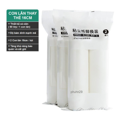 Cây Lăn Bụi Quần Áo, Ga Giường, Sofa, Lăn Lông Chó Mèo 16cm Có Lõi Thay Thế Tiện Lợi - Shop Gold