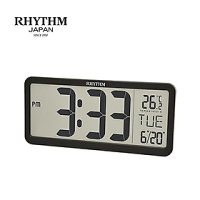 Đồng hồ Rhythm LCW017BR02- Kt 35.6 x 16.0 x 2.6cm, 638g. Vỏ nhựa. Dùng Pin.