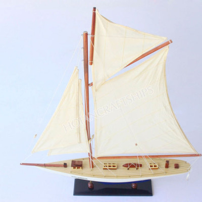 Mô hình thuyền buồm Columbia (trắng - xanh dương)