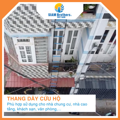Thang dây thoát hiểm, cứu hộ chống cháy tải trọng 1200kg (5m)