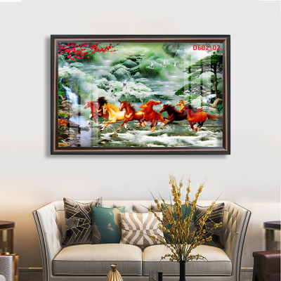 D602 01 Tranh kính Bát mã phi nước đại ( được chọn mẫu)