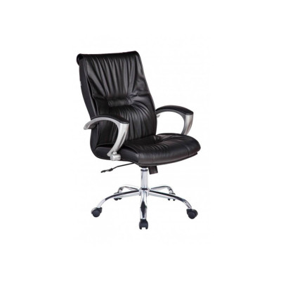 Ghế văn phòng chân xoay lưng trung bọc da SMLIFE Nika