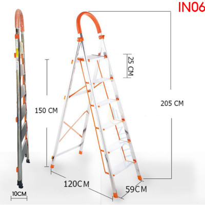 Thang nhôm tay vịn khung INOX Nikita NKT-IN6
