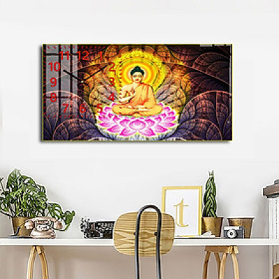 Đồng Hồ Phật Giáo Kim Trôi Cao Cấp - Tranh Tráng Gương Đức Phật Từ Bi