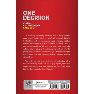 One Decision - Kỹ Năng Ra Quyết Định Sáng Suốt (SGB)