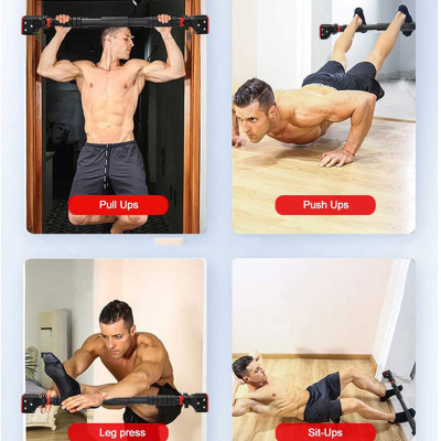 Xà Đơn Gắn Tường 2021 KT 72cm-105cm Tích Hợp Chốt Chống Xoay Chất Liệu Inox + Kèm Găng Tay Tập Xà