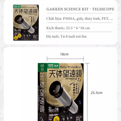 Mô hình khoa học kính thiên văn - Gakken Science Kit - Telescope - Đồ chơi khoa học