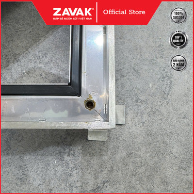 Nắp bể ngầm inox Zavak MHO-AA70 chống nước, ngăn mùi, lát đá dày 3cm, tải cho xe 2 tấn