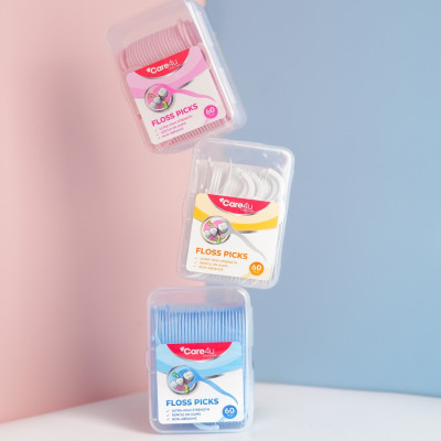 [ Combo mua 2 tặng 1 ] Chỉ kẽ răng Care4u chăm sóc răng miệng Pierrot- Các màu