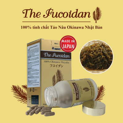 The Fucoidan - 100% Chiết Xuất Tảo Nâu Okinawa Nhật Bản Waki (90 Viên / Chai)