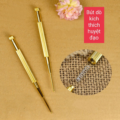 Bút dò kích thích huyệt massage tai bằng đồng . Bút bấm huyệt loa tai, nhĩ châm.Miếng dán nhĩ châm hạt vương bất lưu hành.