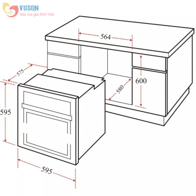 Lò nướng Eurosun EOV65DE - Hàng chính hãng