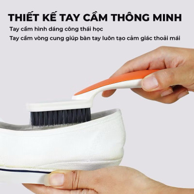 Bàn Chải Mini Đa Năng Giặt Giày Có Tay Cầm Tiện Lợi - Giao màu ngẫu nhiên
