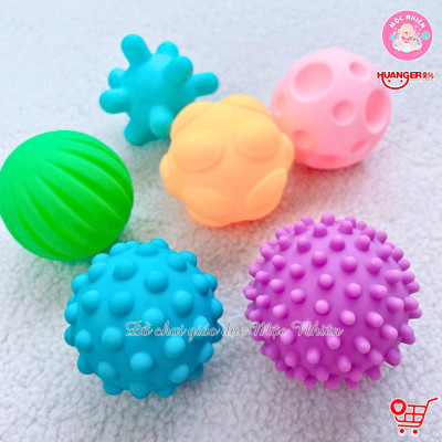 Đồ Chơi Giáo Dục Sớm 6 Bóng Gai Cho Bé - HUANGER HE0207 Textured Balls (Từ 6 Tháng Tuổi)