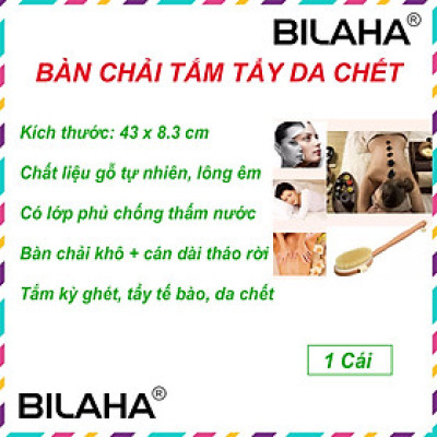 Bàn Chải Chà Lưng Đa Năng Tháo Ráp Có Tay Cầm, Gậy Chà Lưng Khi Tắm Massage BODY Sạch Bong (Hàng Chính Hãng) B123