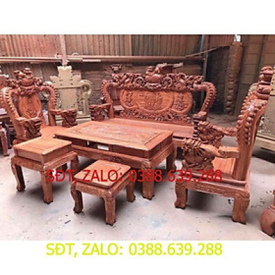 Bộ bàn ghế rồng phượng,rồng mai gỗ hương đá
