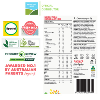 Sữa công thức Hữu cơ Nutura Organic số 4