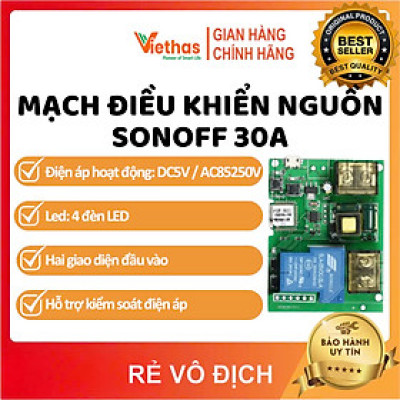 Mạch Điều Khiển Nguồn Sonoff 30A
