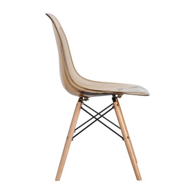 Ghế Eames lưng trong chân gỗ đan