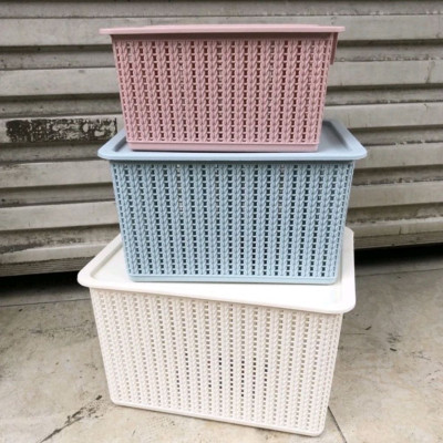 Rổ đan mây đựng đồ đa năng 3 size , Giỏ đan đựng quần áo (3415)