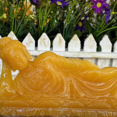 Tượng Đức Phật Thích Ca nhập Niết Bàn đá ngọc Hoàng Long